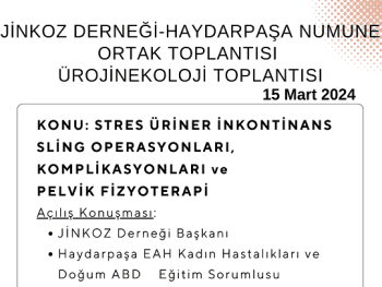 JİNKOZ DERNEĞİ-HAYDARPAŞA EAH KADIN HAST. VE DOĞUM ABD ORTAK TOPLANTI