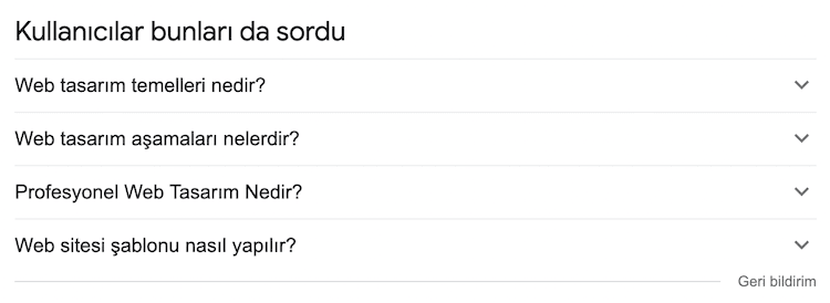 kullanıcılar bunları da sordu serp özelliği 