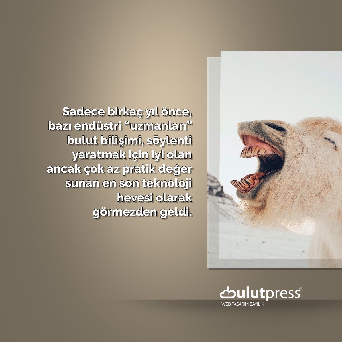 bulut geçici bir heves değildir