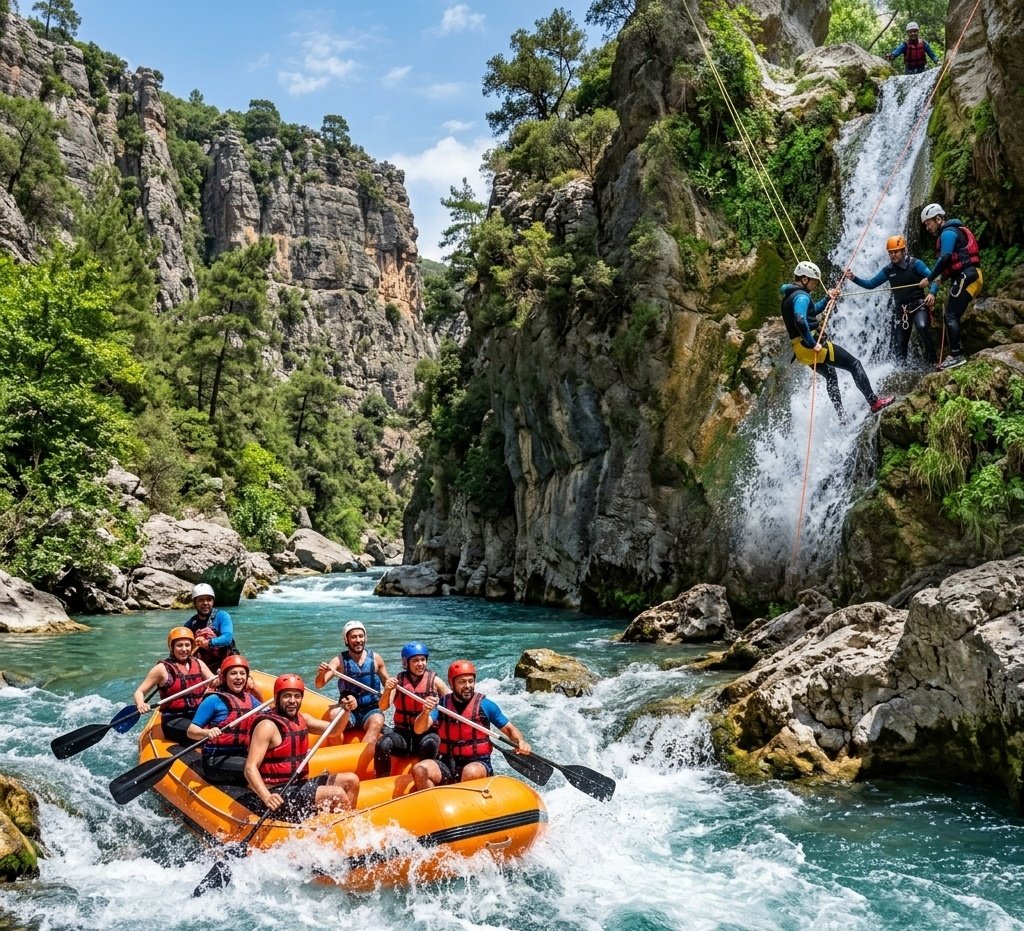 Belek Çıkışlı Rafting & Kanyoning Turları - 2 Maceraya 1 Gün