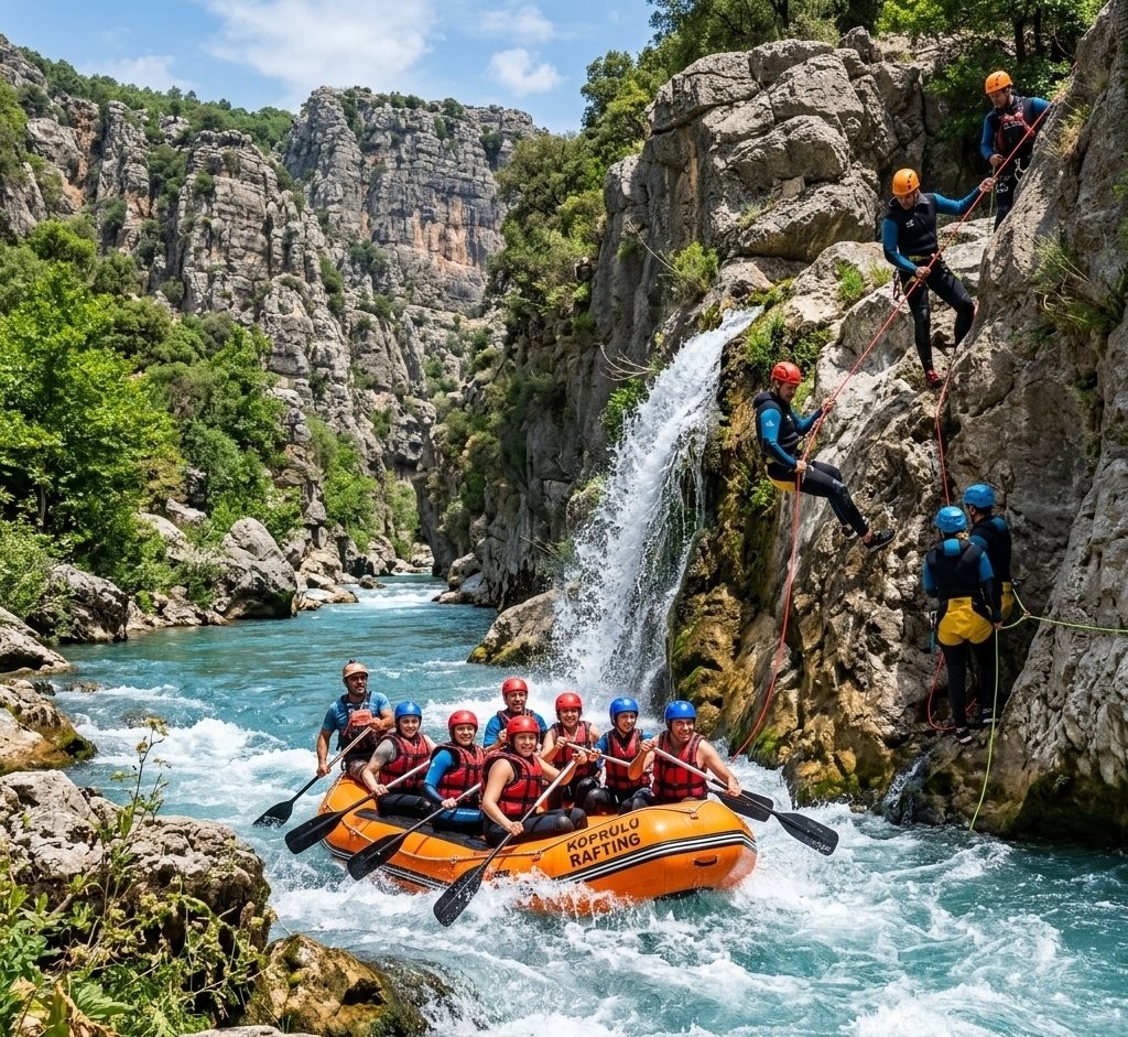 Serik Çıkışlı Kanyoning & Rafting Çifte Macera Turu