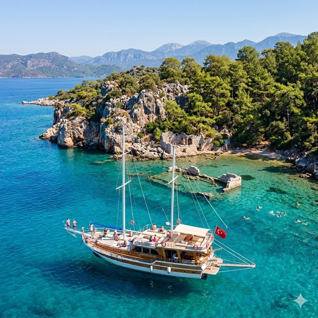 Antalya Tekne Turu Lara Çıkışlı, Aile Dostu Ve Eğlenceli Deniz K