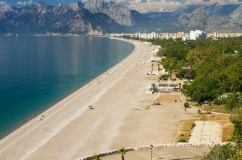 Antalya landscape with historical ruins