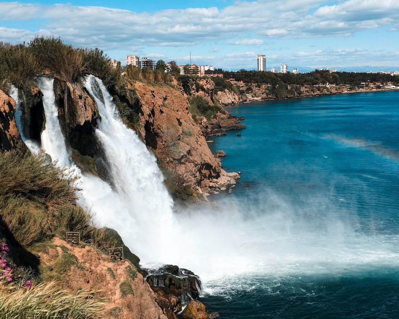 Antalya destinations: Lower Düden Waterfall dropping into the sea