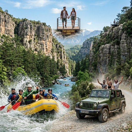 Rafting + Jeep Safari + Tazı Canyon Package