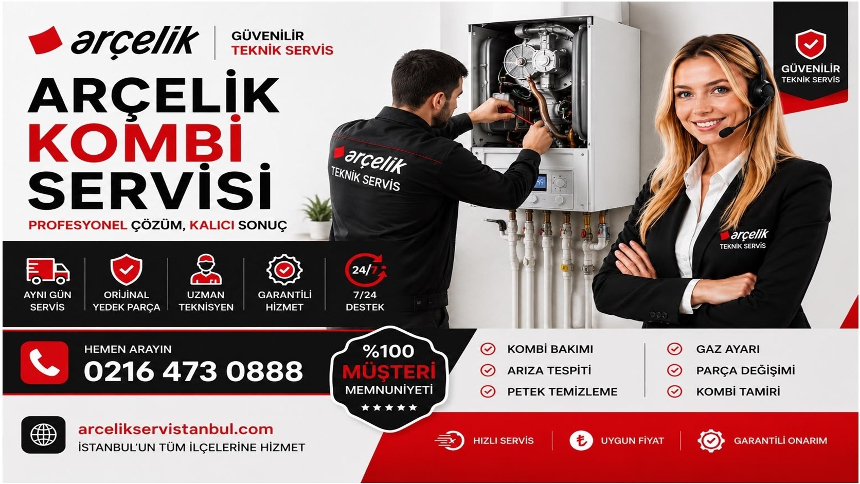 Arçeli̇k Kombi Servisi