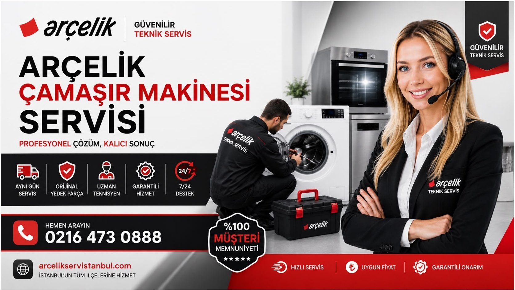 Arçeli̇k Çamaşir Maki̇nesi̇ Servi̇si̇