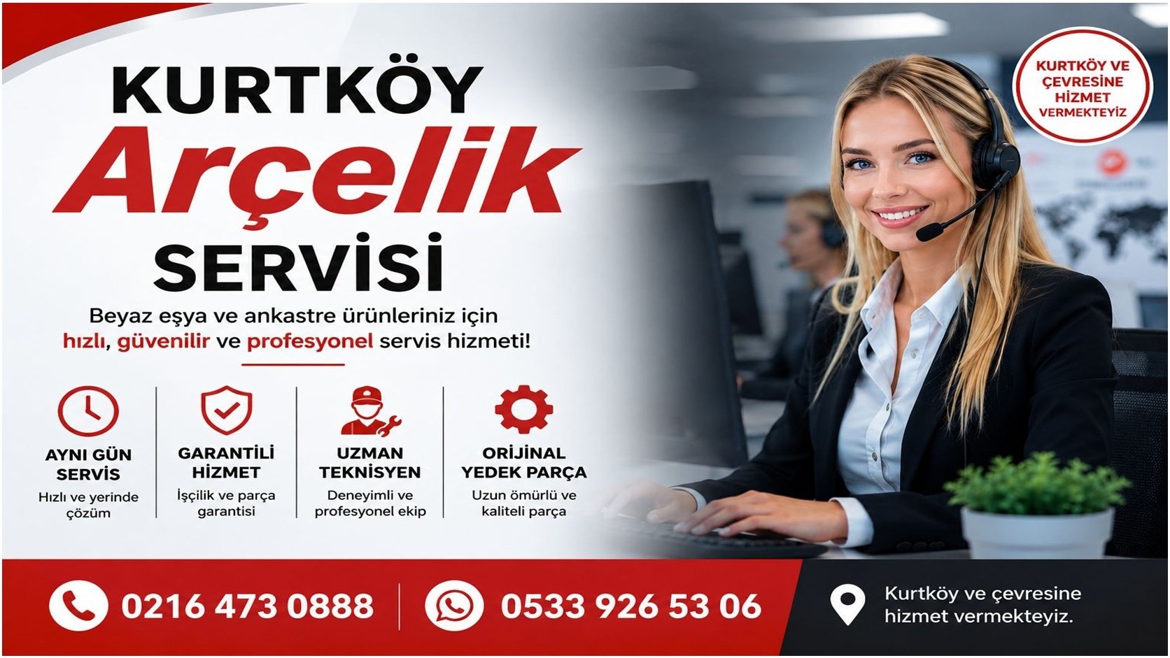 Kurtköy Arçelik Servisi İletişim