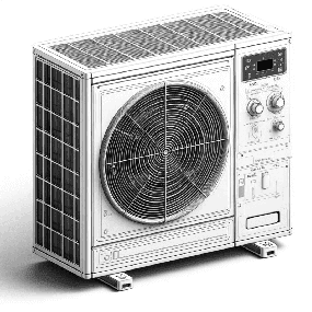 Konsol Tipi Fan Coil Ünitesi Teknik Çizim