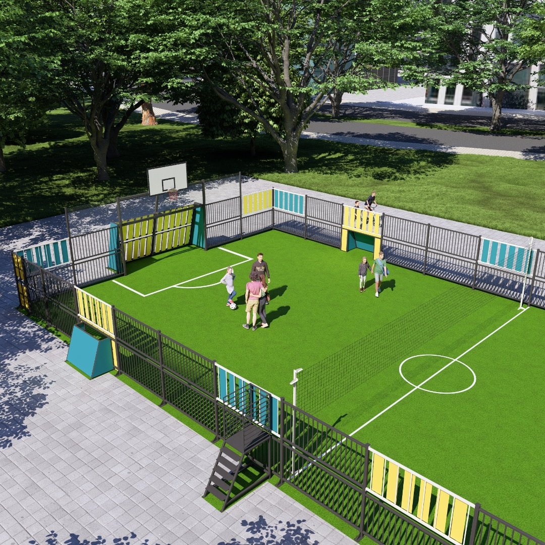 çok fonksiyonlu spor sahası