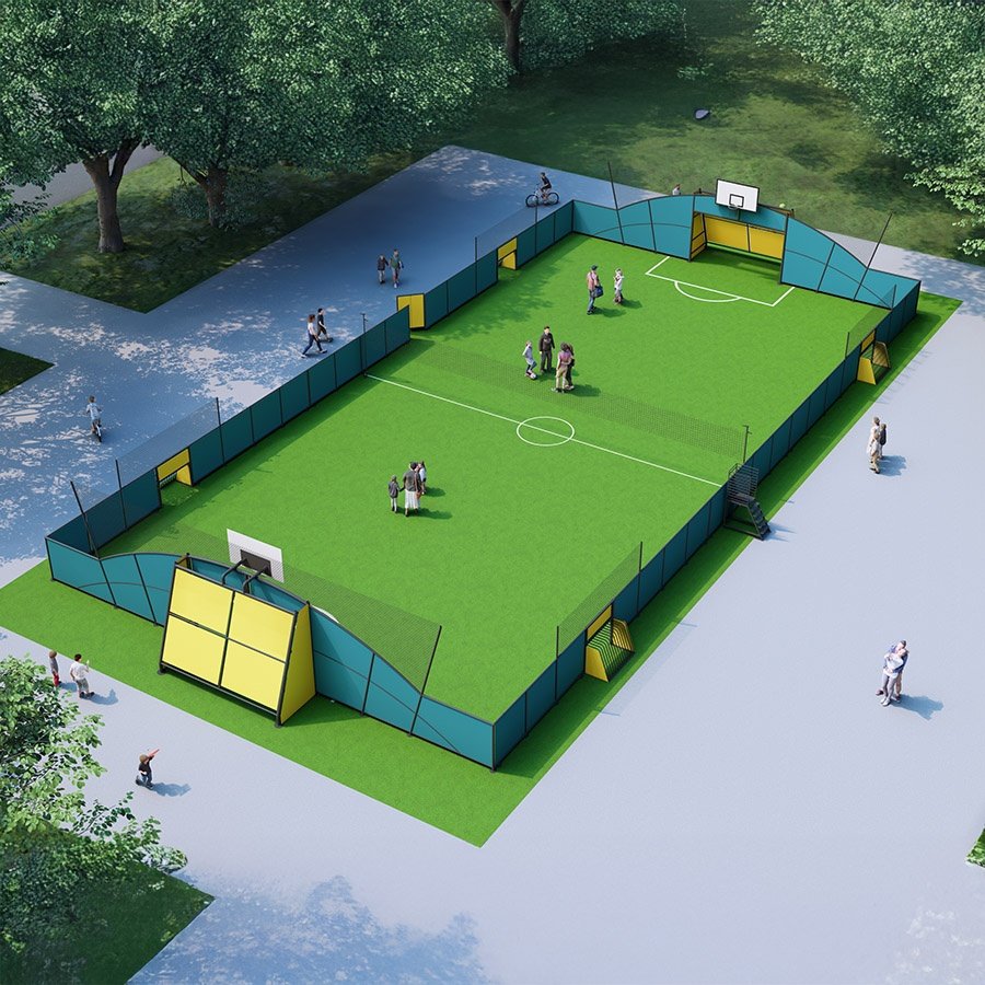 çok fonksiyonlu spor sahası
