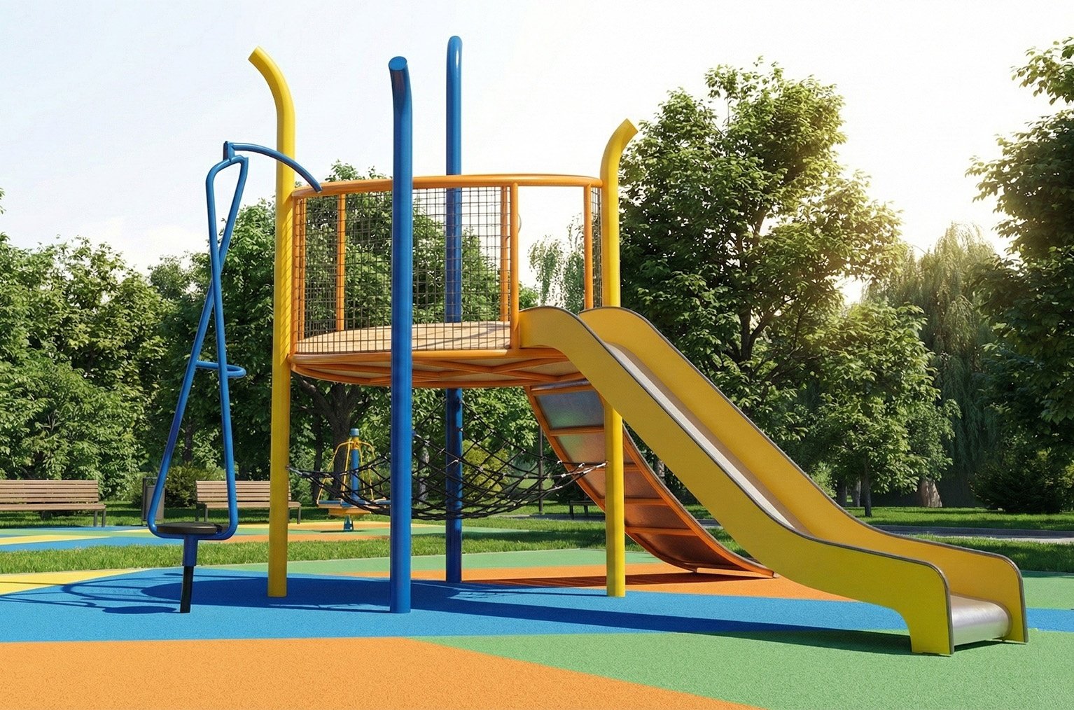 robinia ahşap oyun parkı