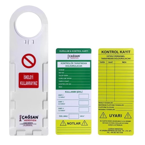 cephe iskelerinde iş güvenliği-iskele kartı