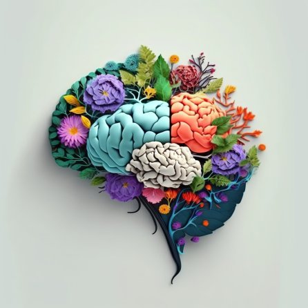 creative-well-being-concept-brain-with-flowers