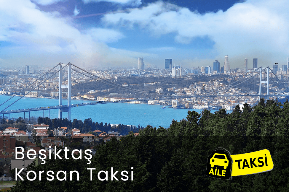 Korsan taksi hizmeti verilen İstanbul’un Beşiktaş ilçesinin uzaktan çekilmiş fotoğrafı