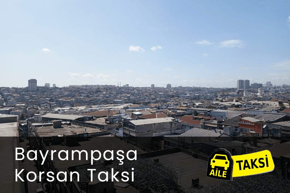 Korsan taksi hizmeti verilen İstanbul’un Bayrampaşa ilçesinin uzaktan çekilmiş fotoğrafı