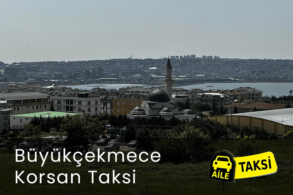 Korsan taksi hizmeti verilen İstanbul’un Büyükçekmece ilçesinin uzaktan çekilmiş fotoğrafı