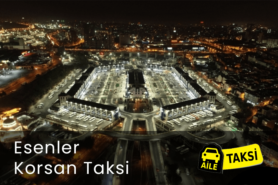 Korsan taksi hizmeti verilen İstanbul’un Esenler ilçesinin uzaktan çekilmiş fotoğrafı