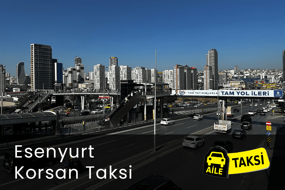 Korsan taksi hizmeti verilen İstanbul’un Esenyurt ilçesinin uzaktan çekilmiş fotoğrafı