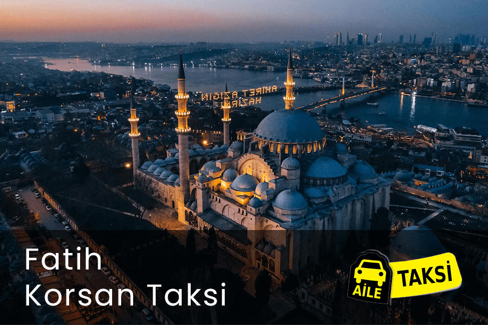 Korsan taksi hizmeti verilen İstanbul’un Fatih ilçesinin uzaktan çekilmiş fotoğrafı
