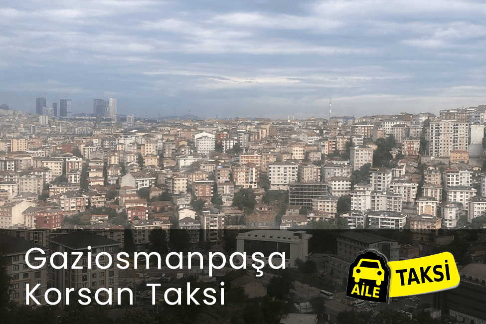 Korsan taksi hizmeti verilen İstanbul’un Gaziosmanpaşa ilçesinin uzaktan çekilmiş fotoğrafı