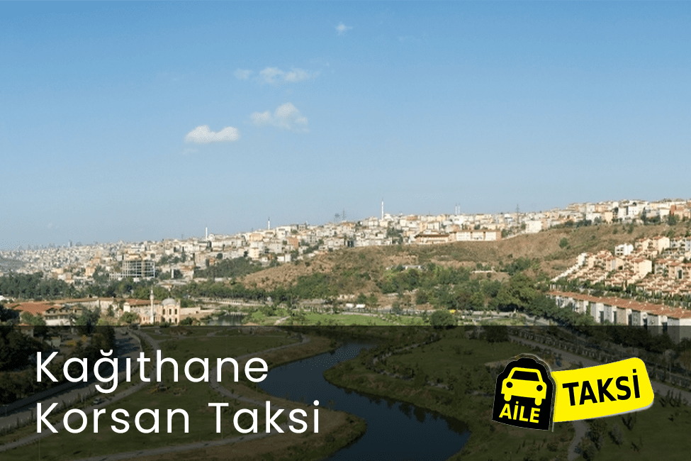 Korsan taksi hizmeti verilen İstanbul’un Kağıthane ilçesinin uzaktan çekilmiş fotoğrafı