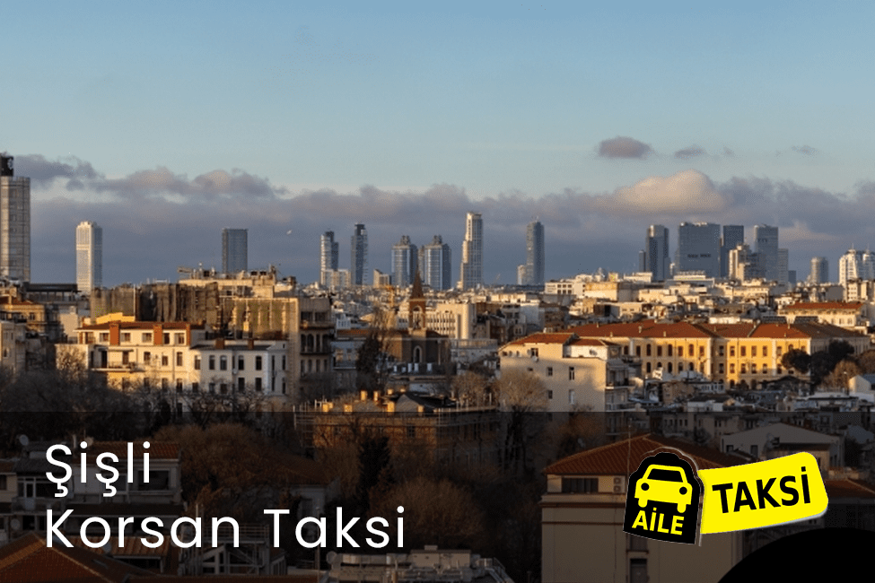 Korsan taksi hizmeti verilen İstanbul’un Şişli ilçesinin uzaktan çekilmiş fotoğrafı