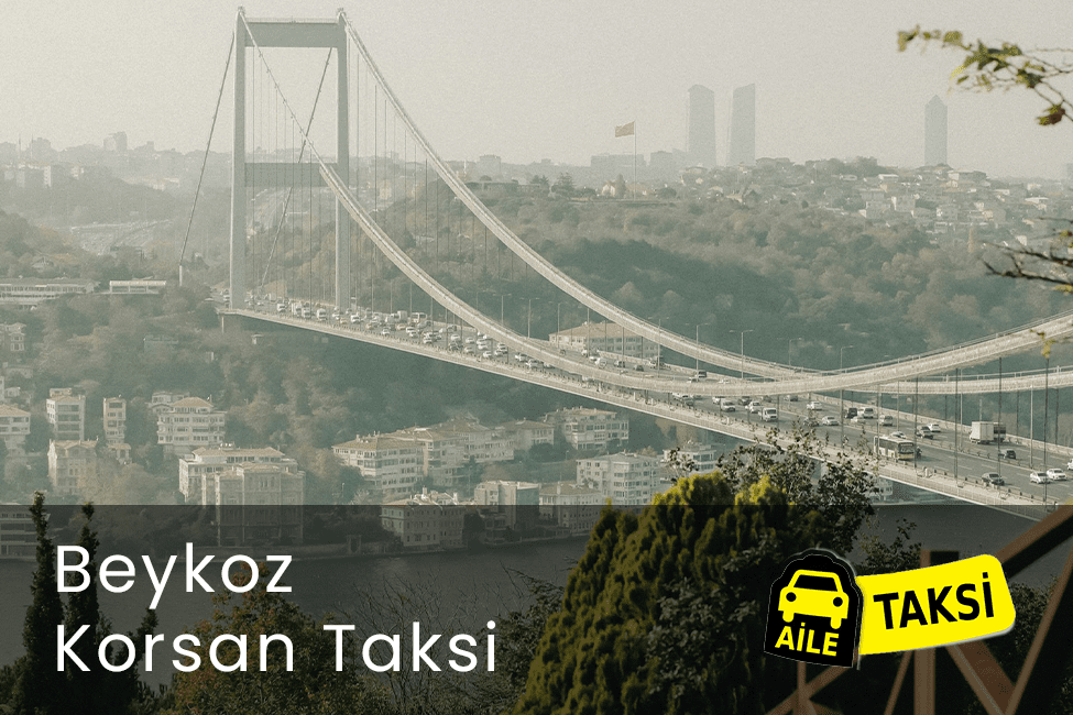 Korsan taksi hizmeti verilen İstanbul’un Beykoz ilçesinin uzaktan çekilmiş fotoğrafı