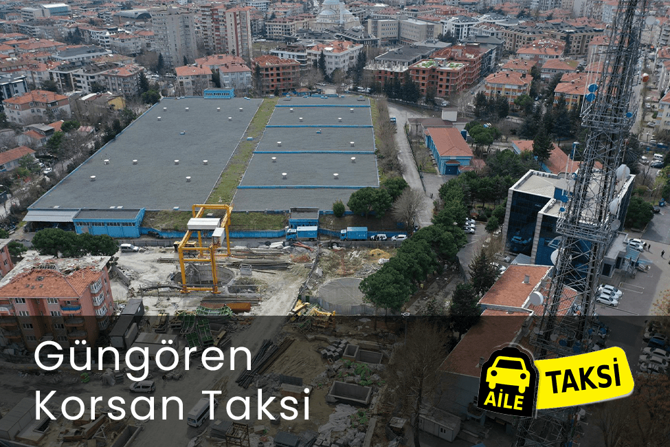 Korsan taksi hizmeti verilen İstanbul’un Güngören ilçesinin uzaktan çekilmiş fotoğrafı