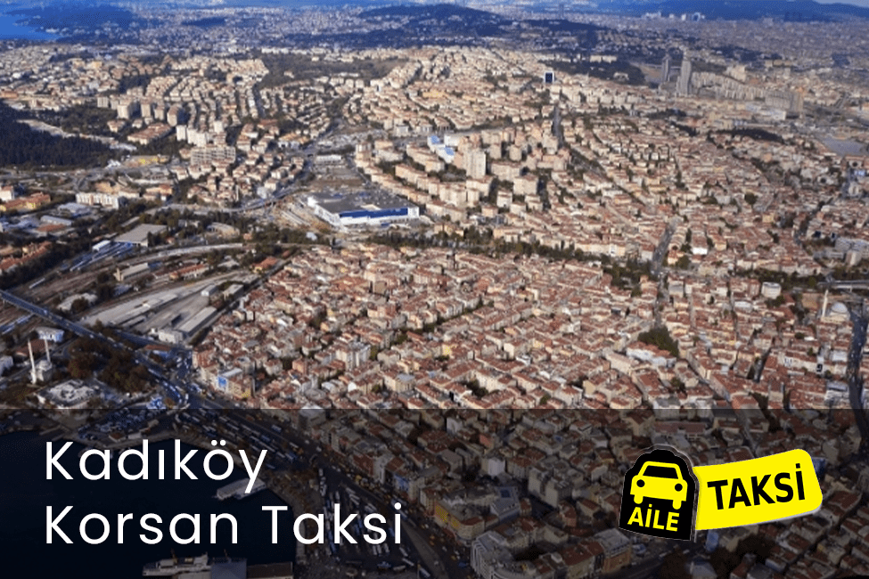 Korsan taksi hizmeti verilen İstanbul’un Kadıköy ilçesinin uzaktan çekilmiş fotoğrafı