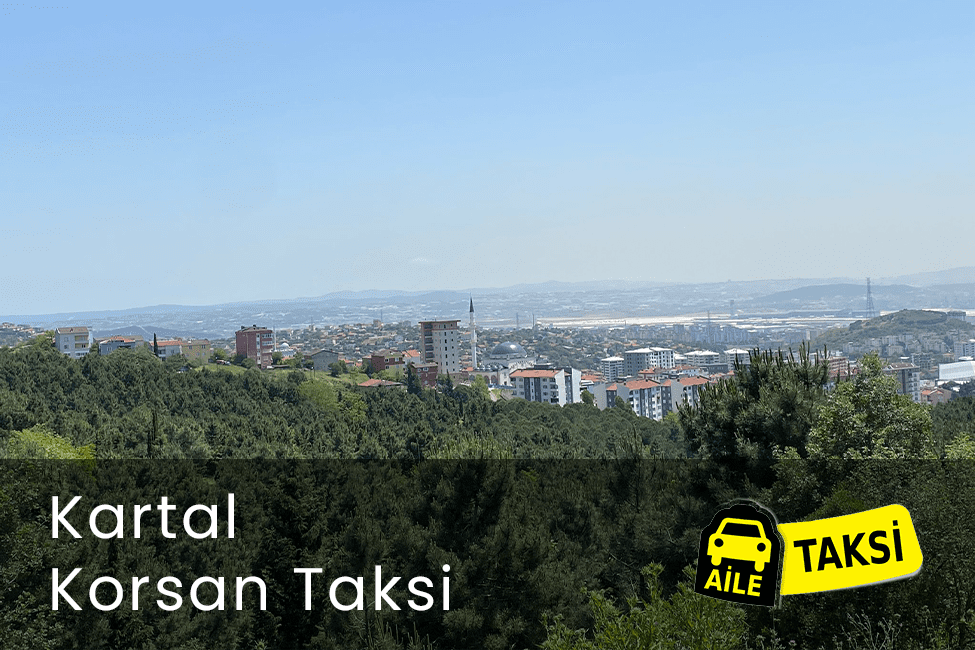 Korsan taksi hizmeti verilen İstanbul’un Kartal ilçesinin uzaktan çekilmiş fotoğrafı