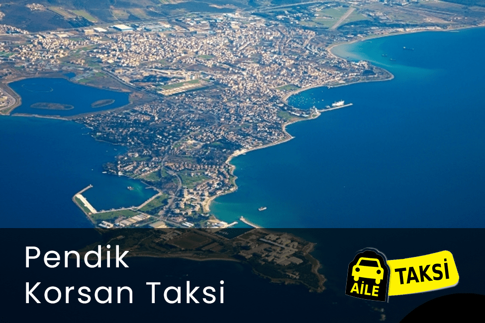Korsan taksi hizmeti verilen İstanbul’un Pendik ilçesinin uzaktan çekilmiş fotoğrafı