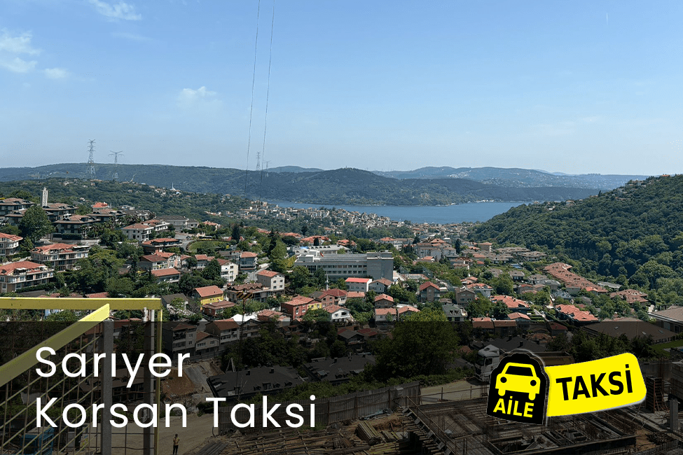 Korsan taksi hizmeti verilen İstanbul’un Sarıyer ilçesinin uzaktan çekilmiş fotoğrafı