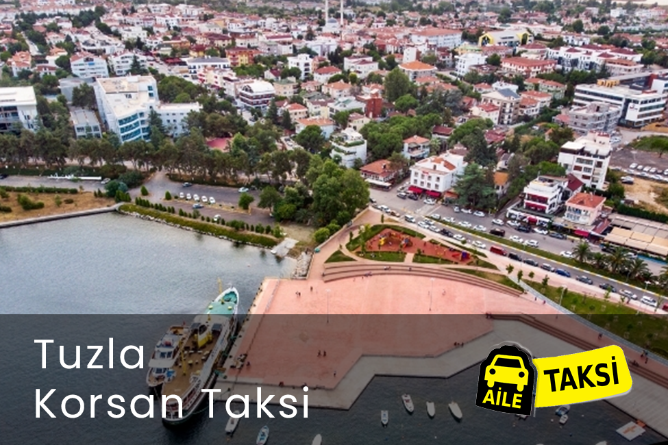 Korsan taksi hizmeti verilen İstanbul’un Tuzla ilçesinin uzaktan çekilmiş fotoğrafı