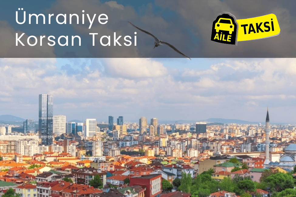Korsan taksi hizmeti verilen İstanbul’un Ümraniye ilçesinin uzaktan çekilmiş fotoğrafı