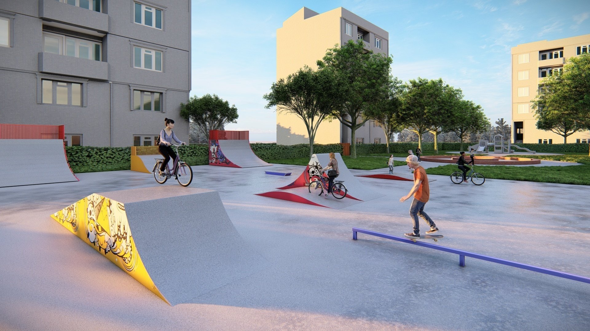 concrete skate park model