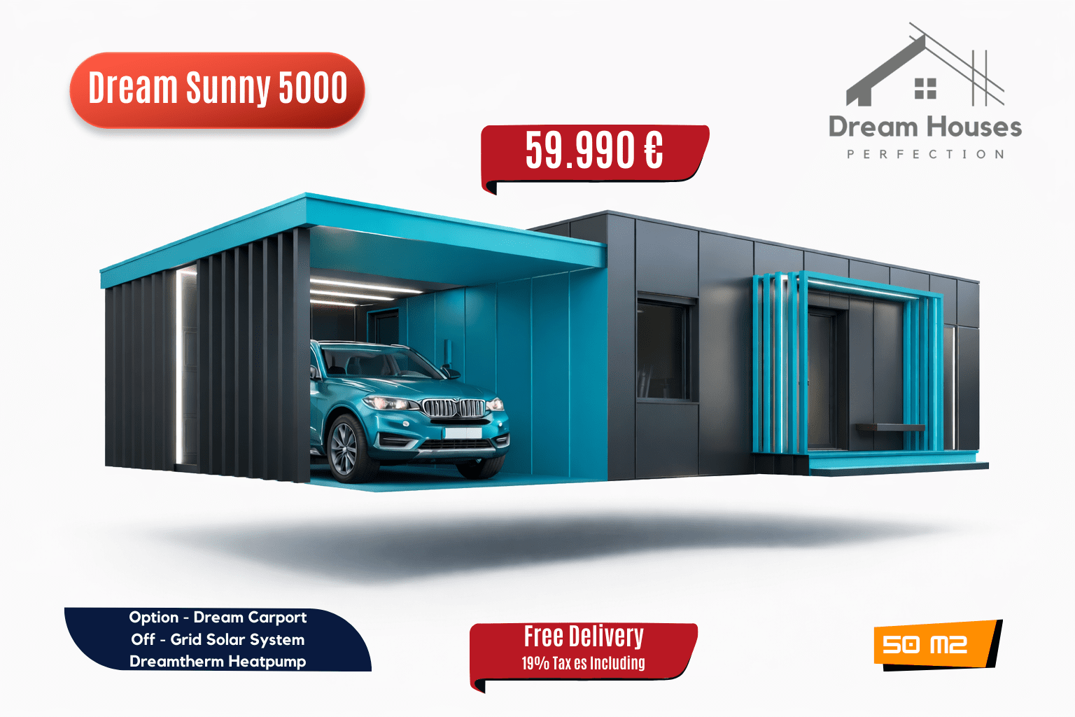 Dream Sunny 5000 Modulhaus ganz autarkes Haus
