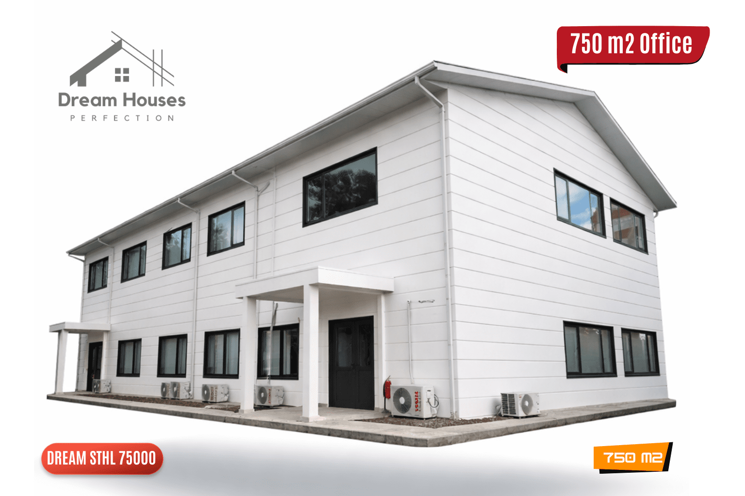 Dream Sthl 75000 Bürogebäude Referenz (750 m²) – Stahlbau Projekt von Dream Houses