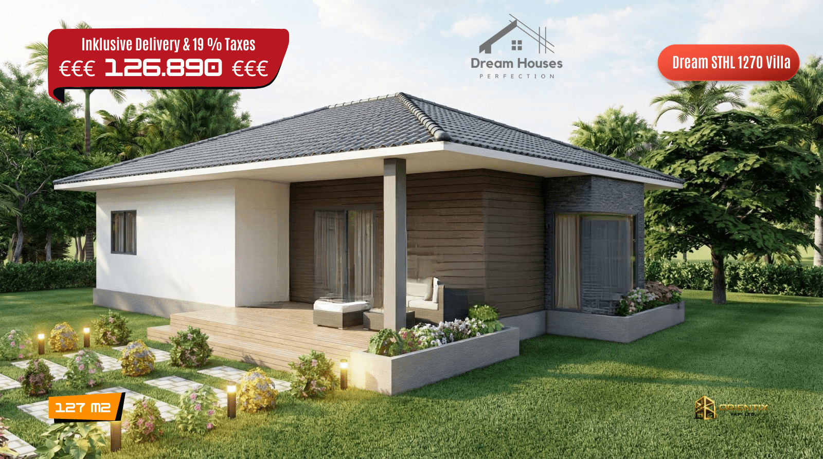 Stahlbauhaus 127 m² schlüsselfertig | Dream STHL 1270 | EH55