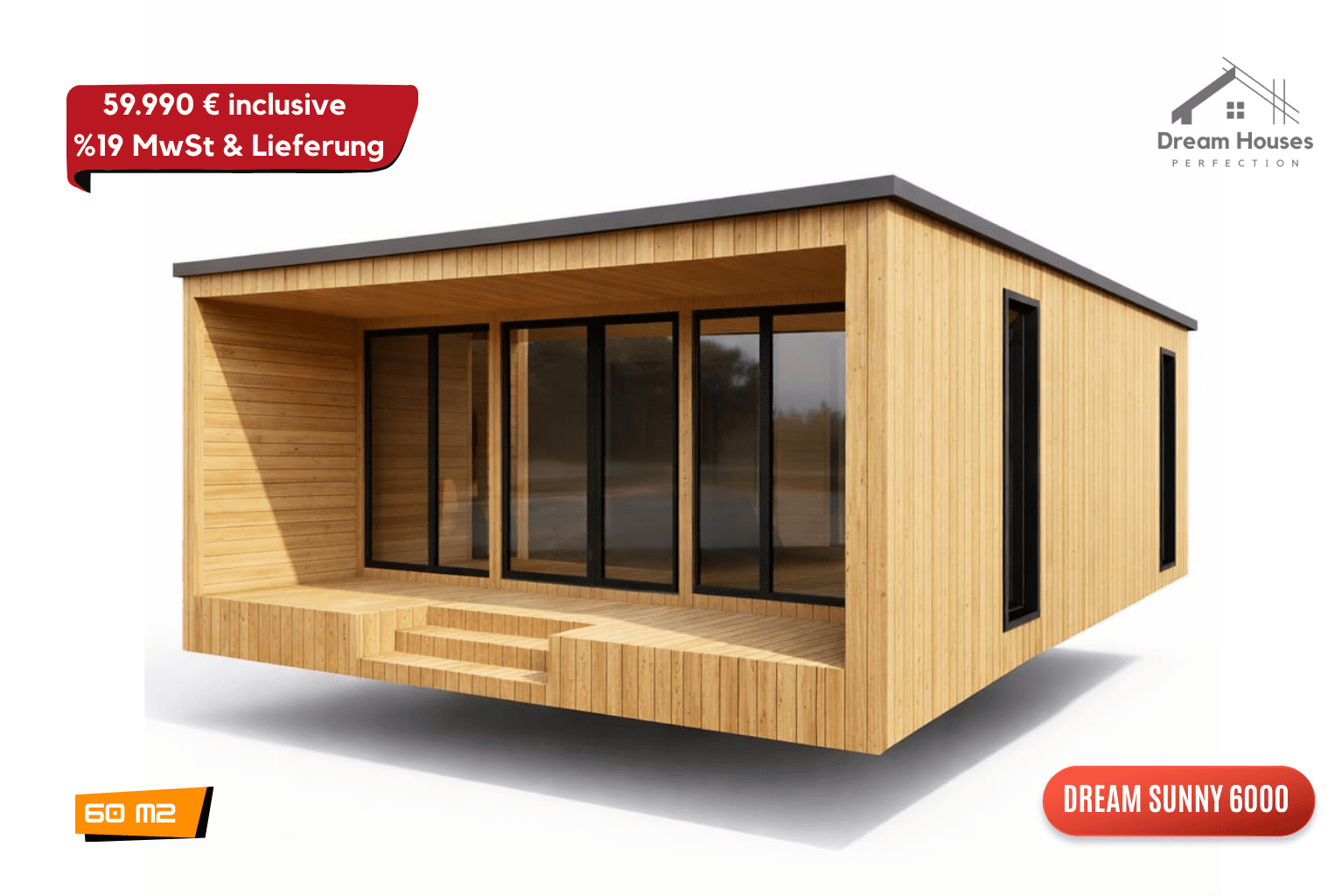 Dream Sunny 6000 – Modernes, energieeffizientes Modulhaus