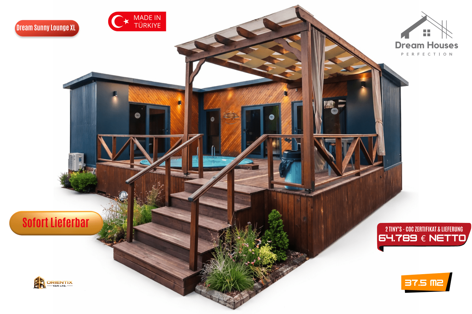 Dream Sunny Lounge XL – Sofort lieferbares Premium Tiny House