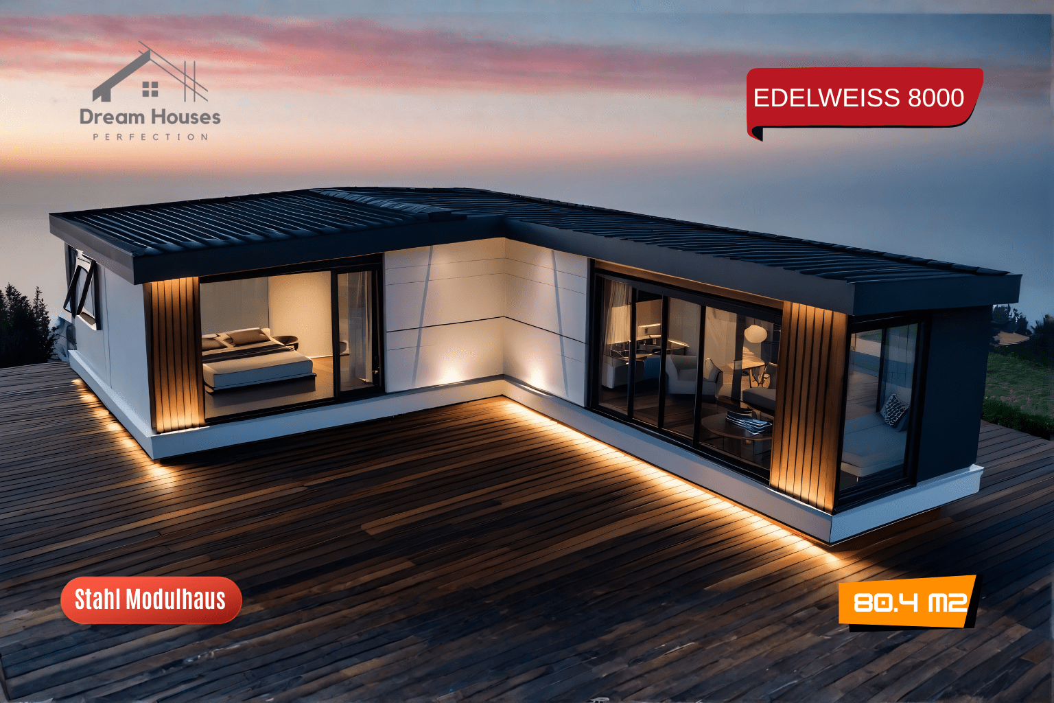 Dream Edelweiss 8000 Stahl Modulhaus
