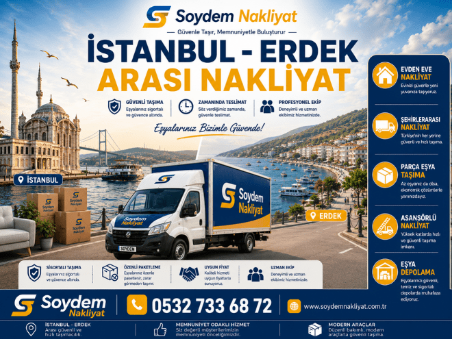 İstanbul Erdek Nakliyat | Asansörlü & Sigortalı Ev Taşıma - Soydem