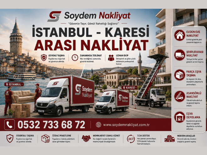 İstanbul Karesi Nakliyat | Sigortalı & Asansörlü Ev Taşıma - Soydem