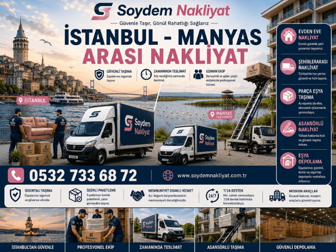 İstanbul Manyas Nakliyat | Sigortalı & Asansörlü Ev Taşıma - Soydem