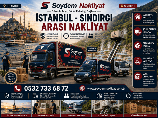 İstanbul Sındırgı Nakliyat | Sigortalı Evden Eve Nakliyat ve Parça Eşya Taşıma