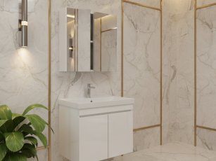 Dream Pearl 60 cm Mirrored Bathroom Vanity Set | Dream Bath