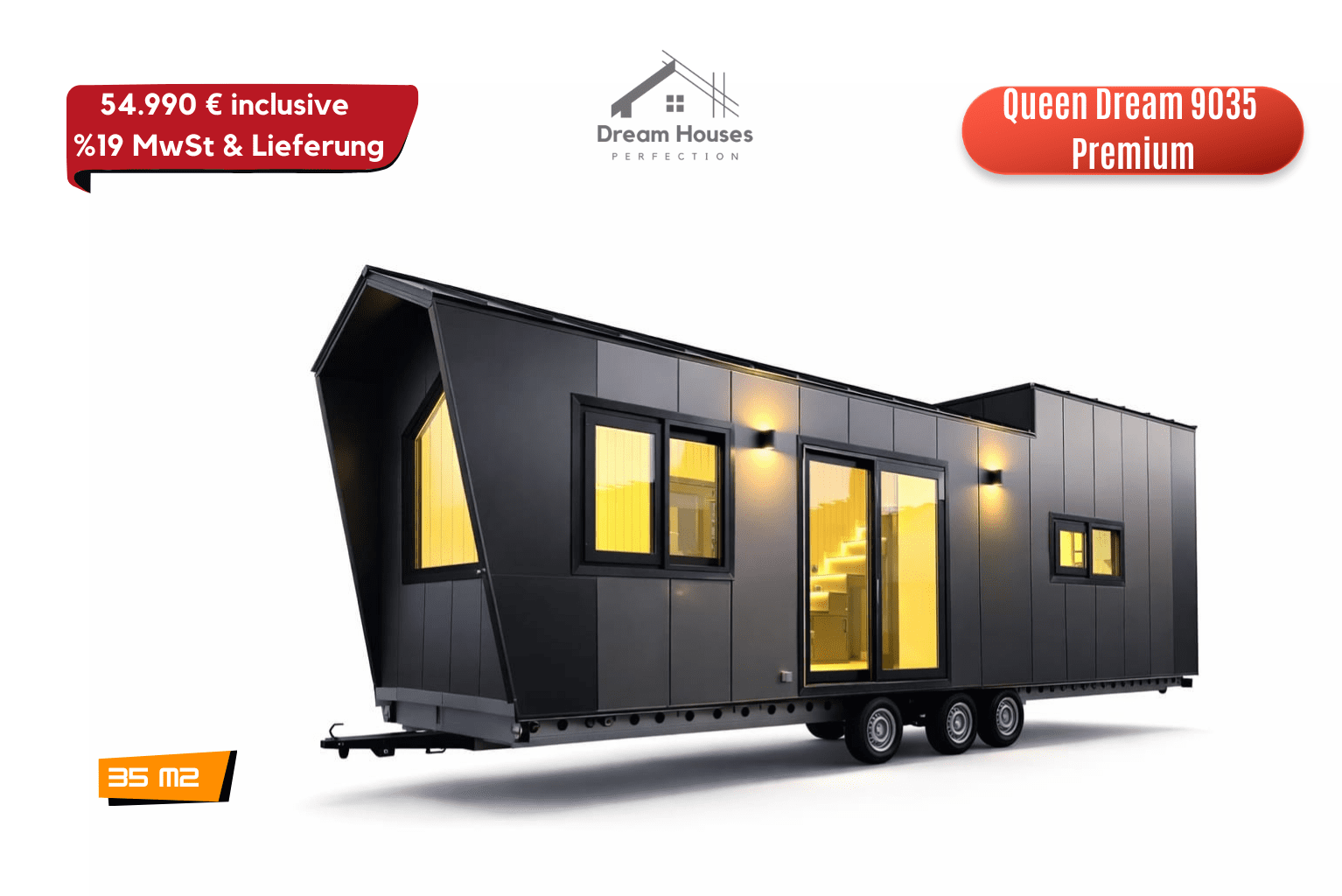 Queen Dream 9035 Premium - Dream Tiny Houses by Dream Houses Perfection