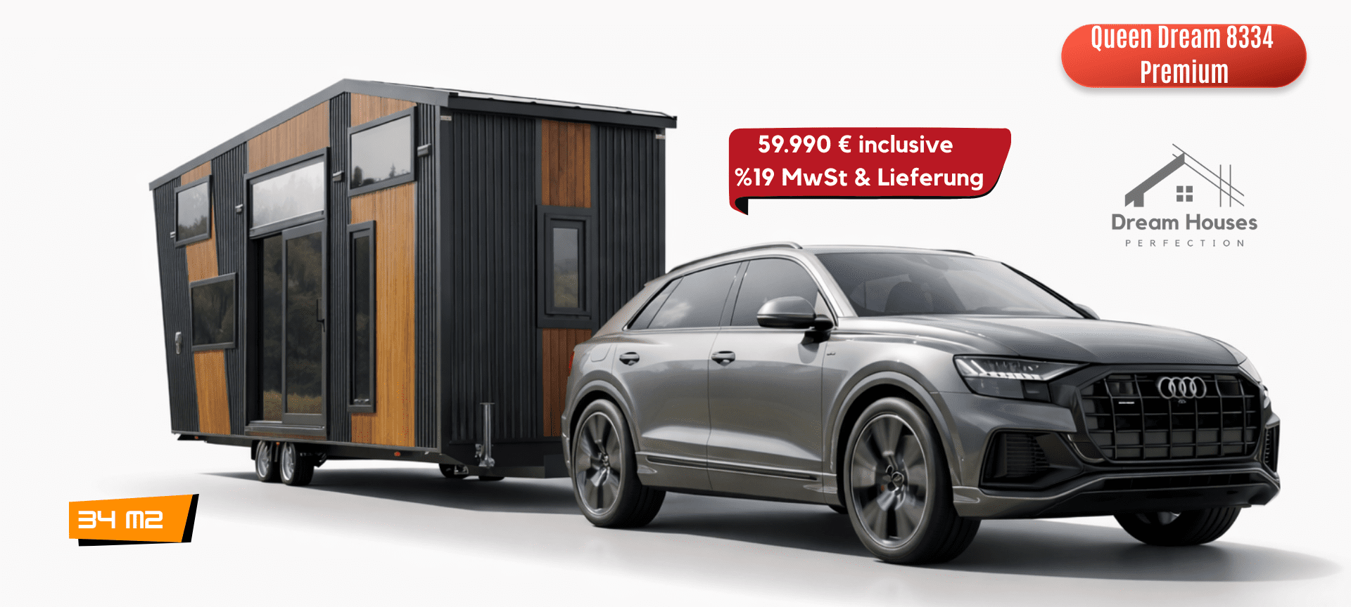 Queen Dream 8334 – The Most Functional Tiny House in Europe 34 m²