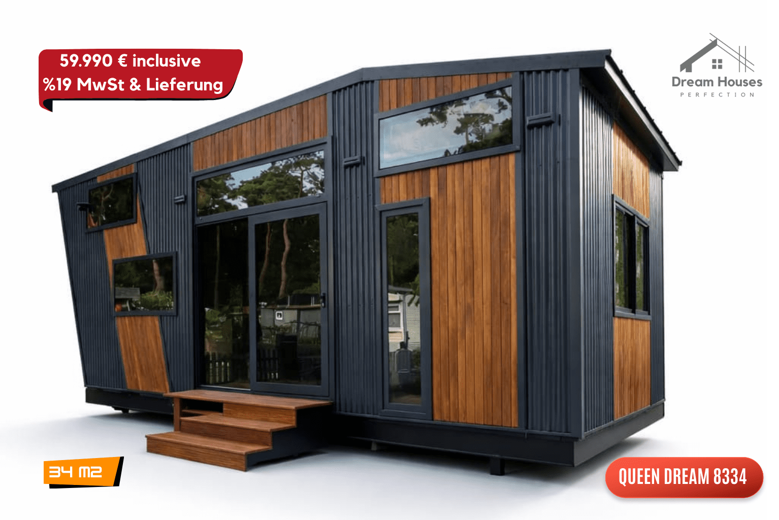 Queen Dream 8334 – The Most Functional Tiny House in Europe 34 m²